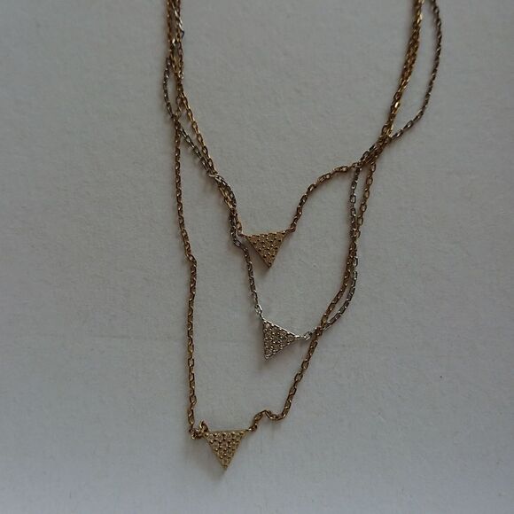 Three Triangles Chain Necklace - Picture 1 of 6